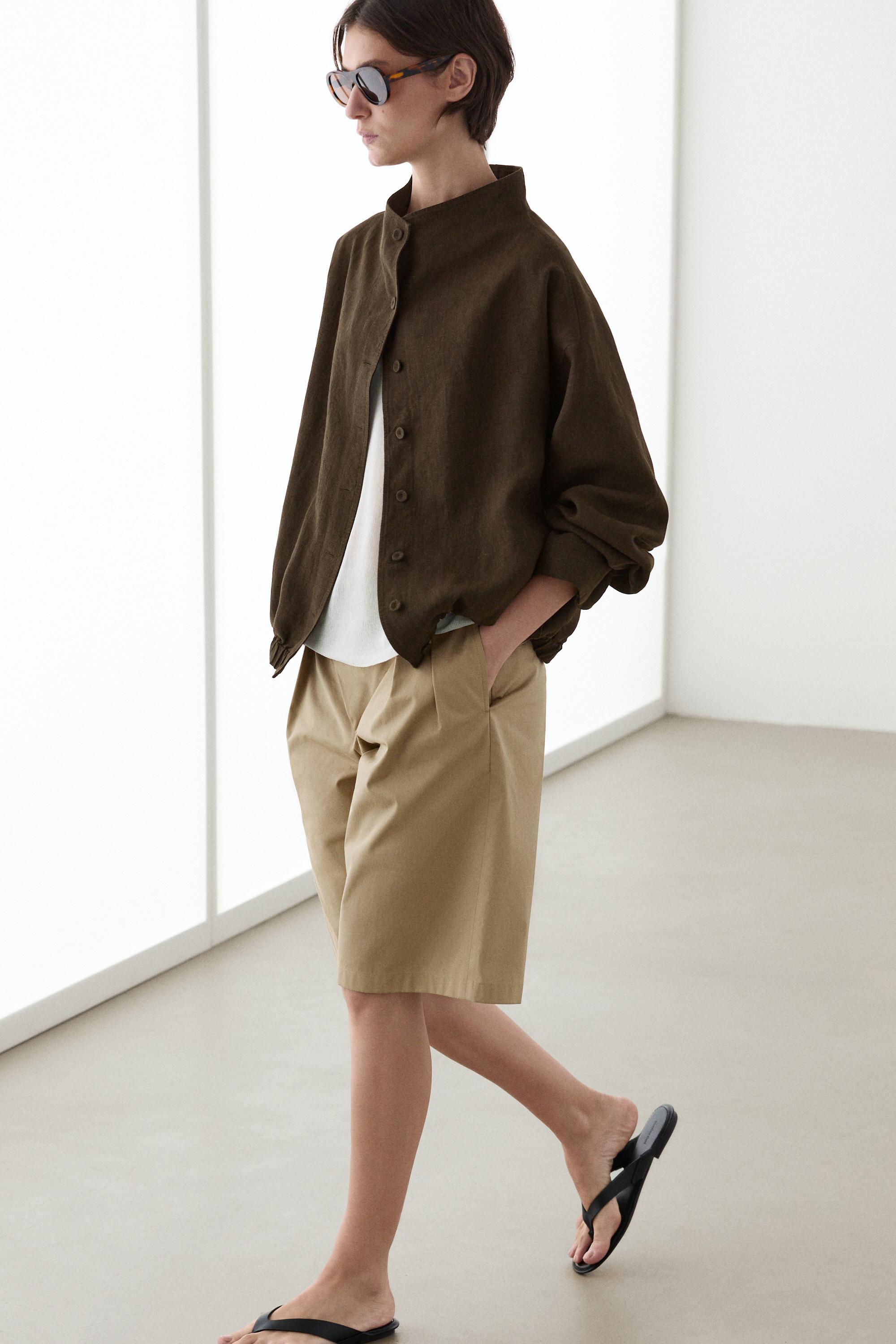 100% linen bomber jacket